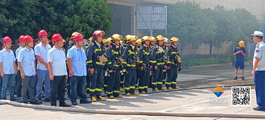 湖南精城特种陶瓷有限公司积极共同消防结合演练，共筑安全出产防线
